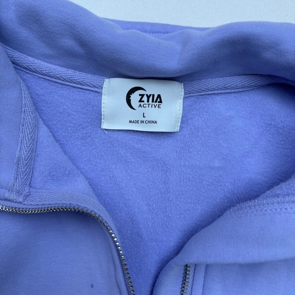 Zyia Active Womens Lavender Purple Quarter Zip Pullover Sweatshirt Large L - Picture 2 of 6